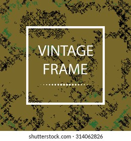 Abstract grunge background with frame for text, in vector