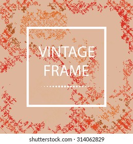 Abstract grunge background with frame for text, in vector
