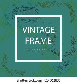 Abstract grunge background with frame for text, in vector