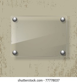 Abstract grunge background with glass framework. Vector illustration.