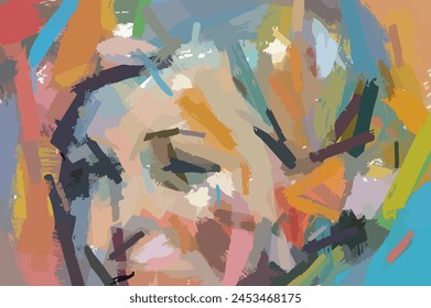 abstract grunge background graphic stylization on textured canvas of chaotic strokes of paint spots