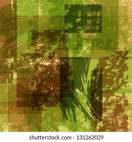 Abstract grunge background. The green and brown texture