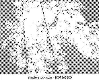Abstract grunge background with halftone dots. Distressed texture. Vector illustration.