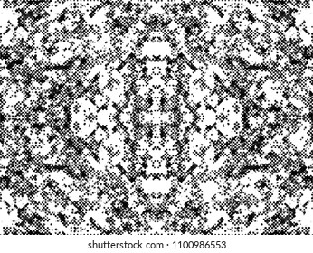 Abstract grunge background with halftone dots. Distressed texture. Vector illustration.