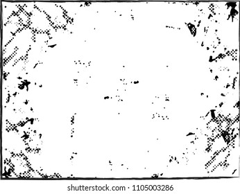 Abstract grunge background with halftone dots. Distressed texture. Vector illustration.