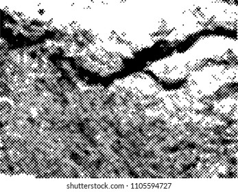 Abstract grunge background with halftone dots. Distressed texture. Vector illustration.