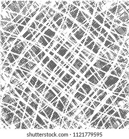 Abstract grunge background with halftone dots. Distressed texture. Vector illustration.