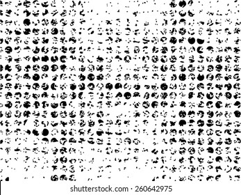 Abstract grunge background with halftone dots. Distressed texture. Vector illustration.