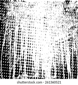 Abstract grunge background with halftone dots. Distressed texture. Vector illustration. 