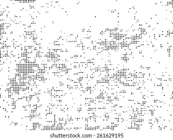 Abstract grunge background with halftone dots. Distressed texture. Vector illustration.