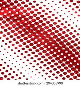 Abstract grunge background with halftone dots. Distressed texture. Vector illustration.