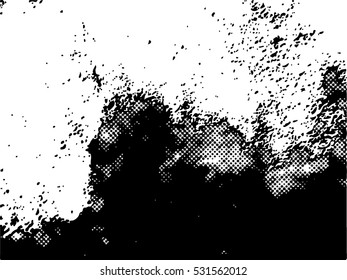 Abstract grunge background with halftone dots. Distressed texture. Vector illustration.