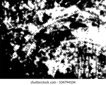 Abstract grunge background with halftone dots. Distressed texture. Vector illustration.