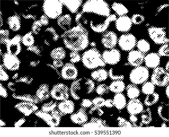 Abstract grunge background with halftone dots. Distressed texture. Vector illustration.
