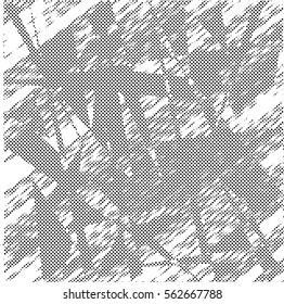 Abstract grunge background with halftone dots. Distressed texture. Vector illustration.