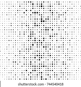 Abstract grunge background with halftone dots. Distressed texture. Vector illustration.Black and white graphic illustration.