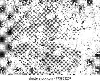 Abstract grunge background with halftone dots. Distressed texture. Vector illustration.