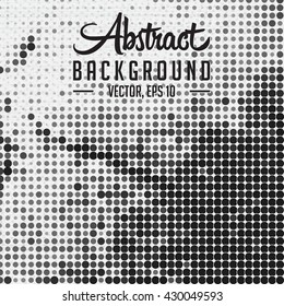 Abstract grunge background. Halftone vector and illustration.