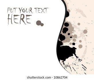 Abstract grunge background with ink blots and spots
