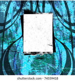 abstract grunge background with large banner for text