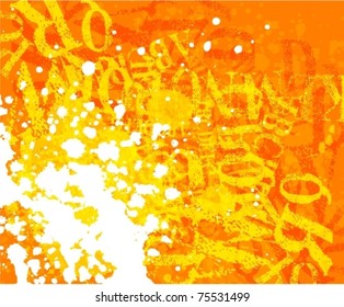Abstract grunge background with letters.