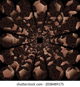 Resumen de fondo grueso. Estructura de ruido con hexágonos. Imagen del vector