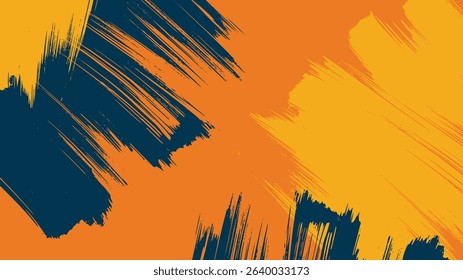 Abstract grunge background with orange background, evoking a vintage tropical landscape