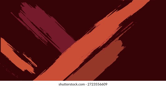 Abstrakter Grunge-Hintergrund mit orangefarbenen und roten Farbverlauf-Pinselstrichen und moderner Komposition