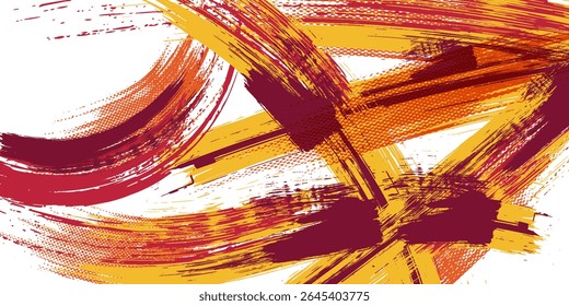 Abstractas fondo grunge con pinceladas de color naranja y blanco, puntos de semitono y texturas de rasguño. Perfecto para el diseño deportivo, carteles, Anuncios y temáticas urbanas dinámicas.