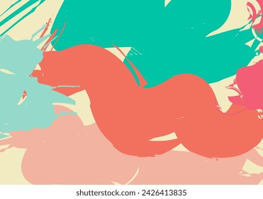 Abstract grunge background, paint brush background, vintage colorful background