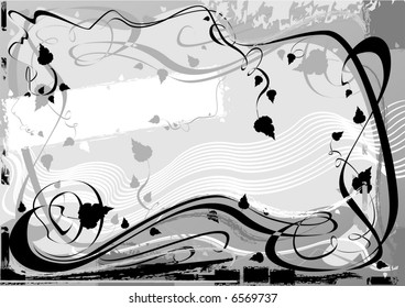 abstract grunge background  with place for text, black, white