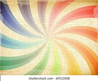 Borde abstracto con fondo arco iris