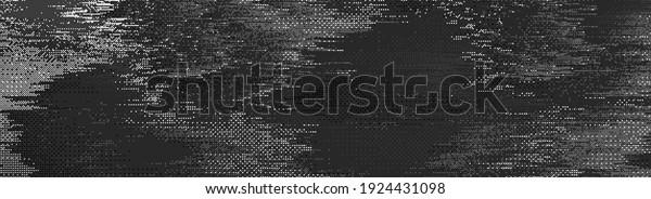 Abstract grunge background with random\
pixel noise. Dark VHS retro screen with\
flickering.