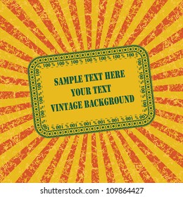 Abstract grunge background with rays and place for text