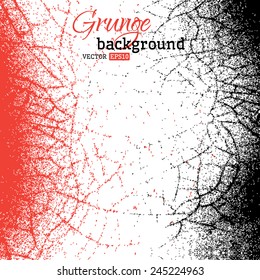 Abstract grunge background. Red and black vector backdrop for your design. There is place for your text.