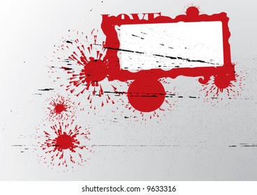Abstract grunge background. Red and gray. Vector illustration.