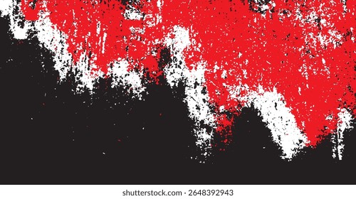 Abstract Grunge Background with Red, White, and Black Splatter Texture for Modern Design Projects and Creative Graphic Resources, Ideal for Contemporary Art and Wallpapers