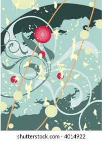 Abstract grunge background series. Vector illustration with ornamental details.