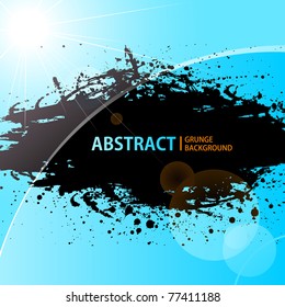 Abstract Grunge background shining sunlight. Vector illustration