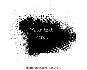 abstract grunge background with splats and halftone effects