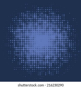 Abstract grunge background with splats and halftone effect.