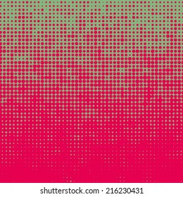 Abstract grunge background with splats and halftone effect.