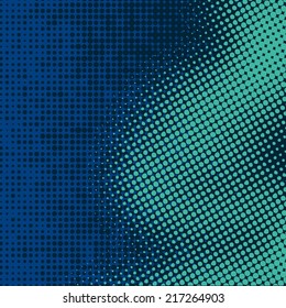 Abstract grunge background with splats and halftone effect.