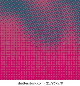 Abstract grunge background with splats and halftone effect.