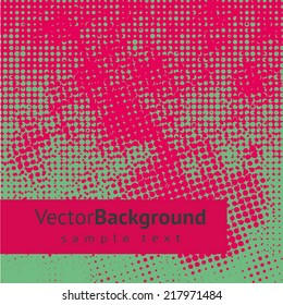 Abstract grunge background with splats and halftone effect.