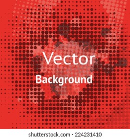 Abstract grunge background with splats and halftone effect.