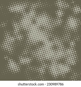 Abstract grunge background with splats and halftone effect
