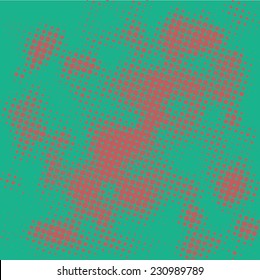 Abstract grunge background with splats and halftone effect