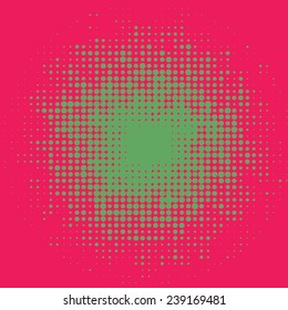 Abstract grunge background with splats and halftone effect.