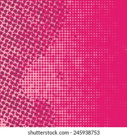 Abstract grunge background with splats and halftone effect